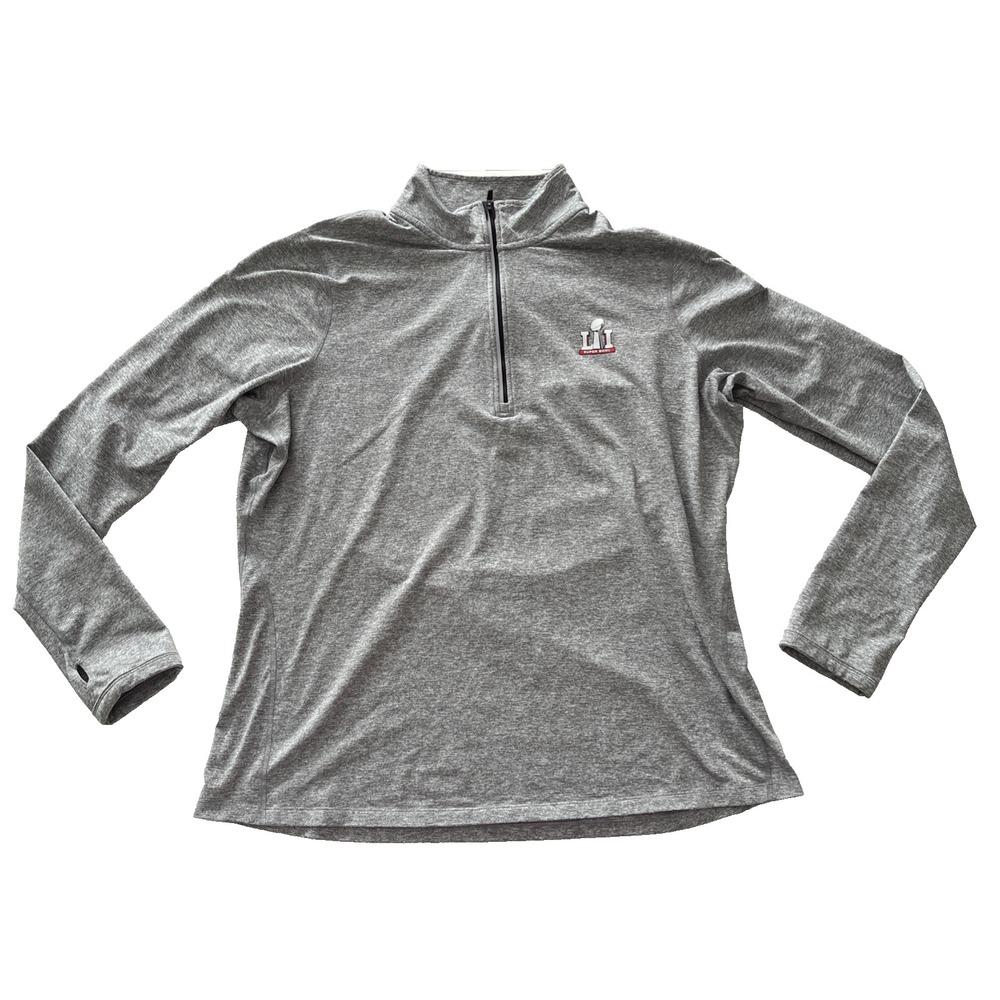 Nike Women's  Size 2XL NFL Super Bowl LI 0217‎ Patriots Falcons Quarter Zip Gray